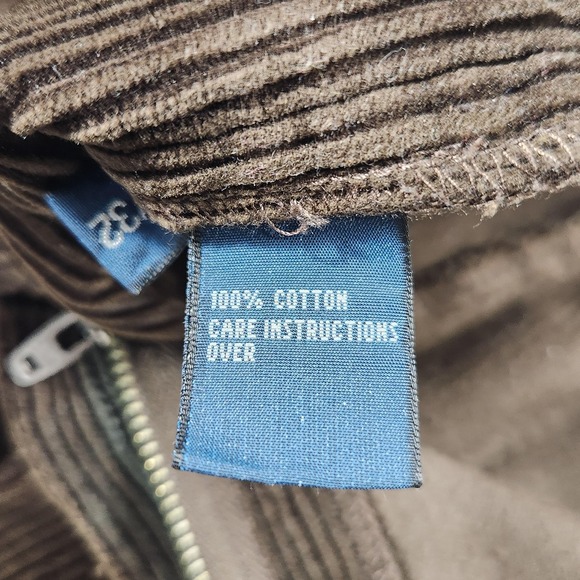 Polo Ralph Lauren Corduroy Pants Mens 35x32 Brown Flat Front Wide Wale Chino - Picture 11 of 16